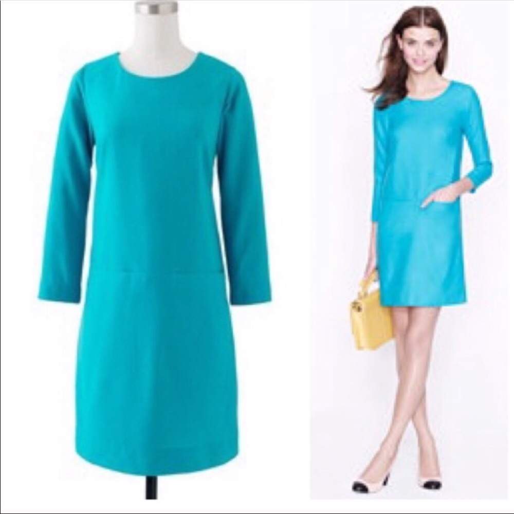 J. Crew Jules Wool Shift Dress w/ Pockets